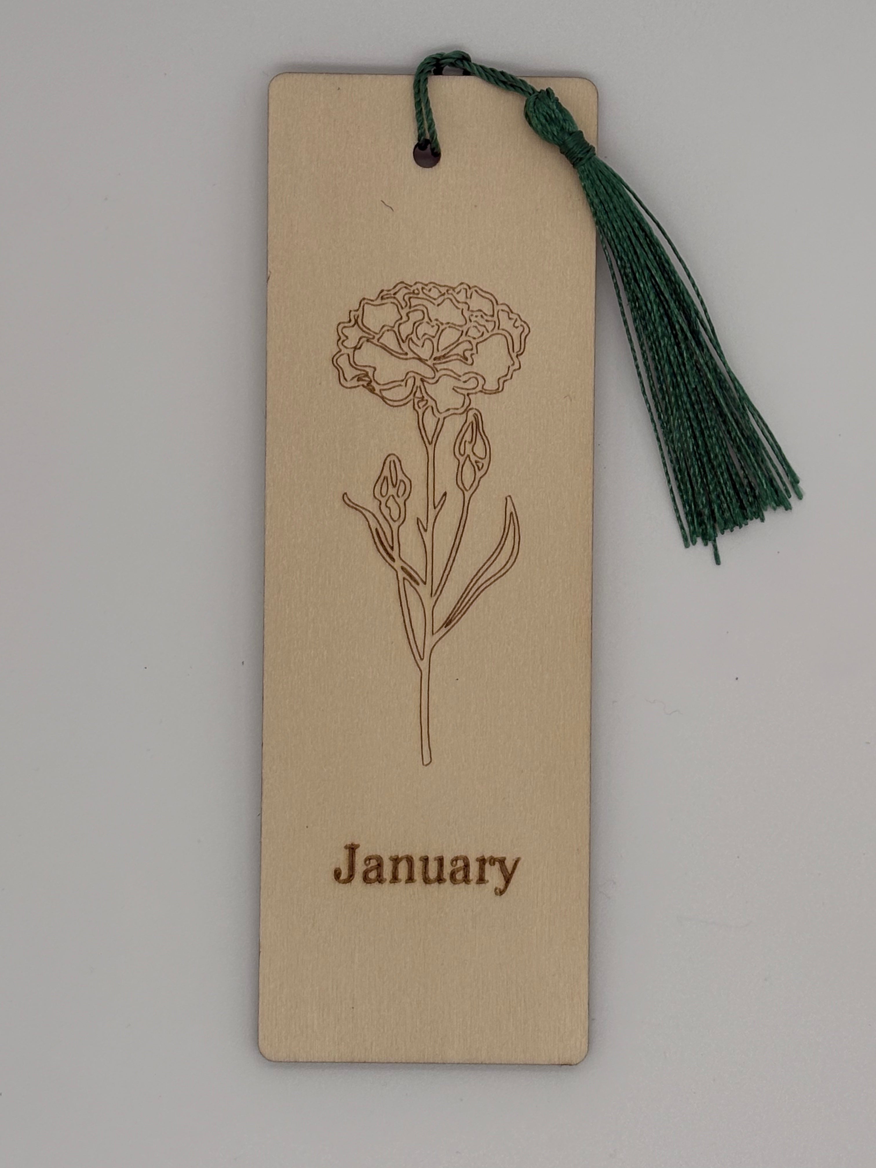 January Birth Flower Bookmark