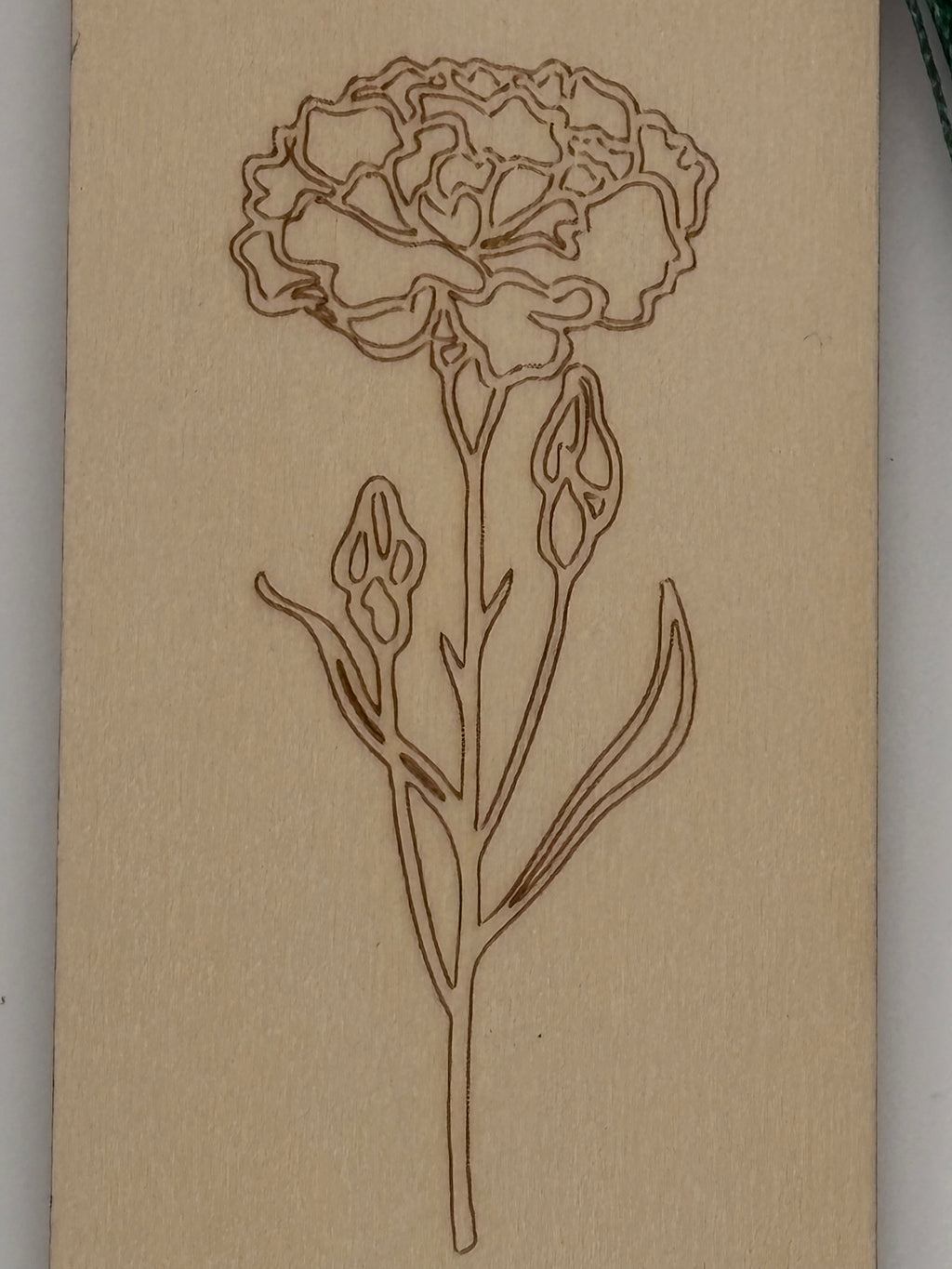 January Birth Flower Bookmark