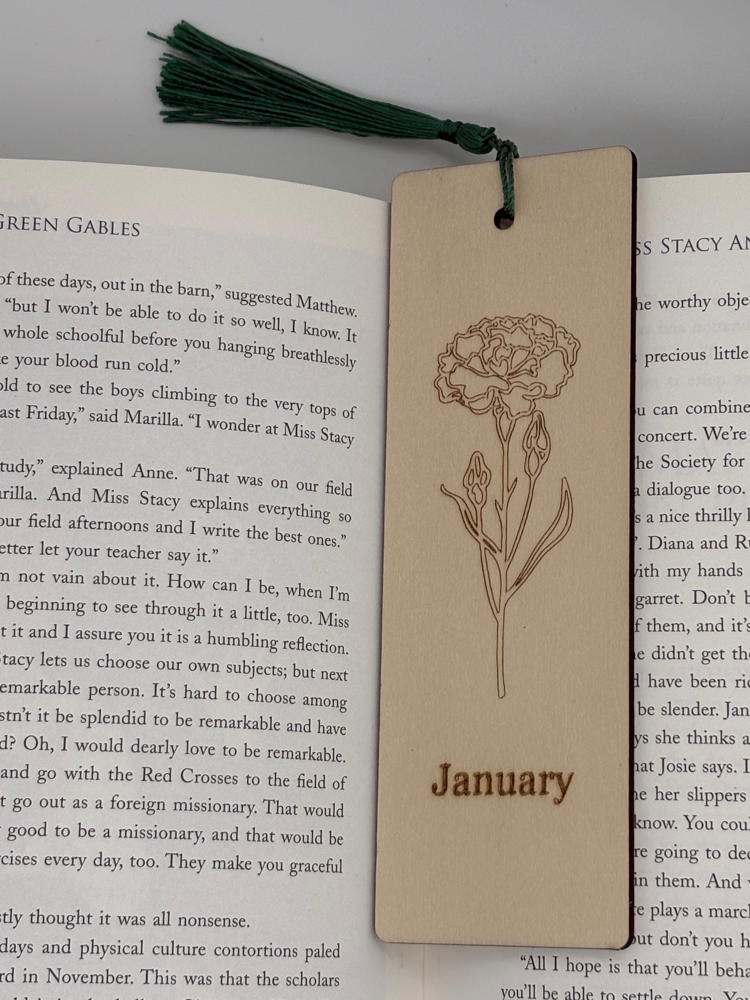 January Birth Flower Bookmark