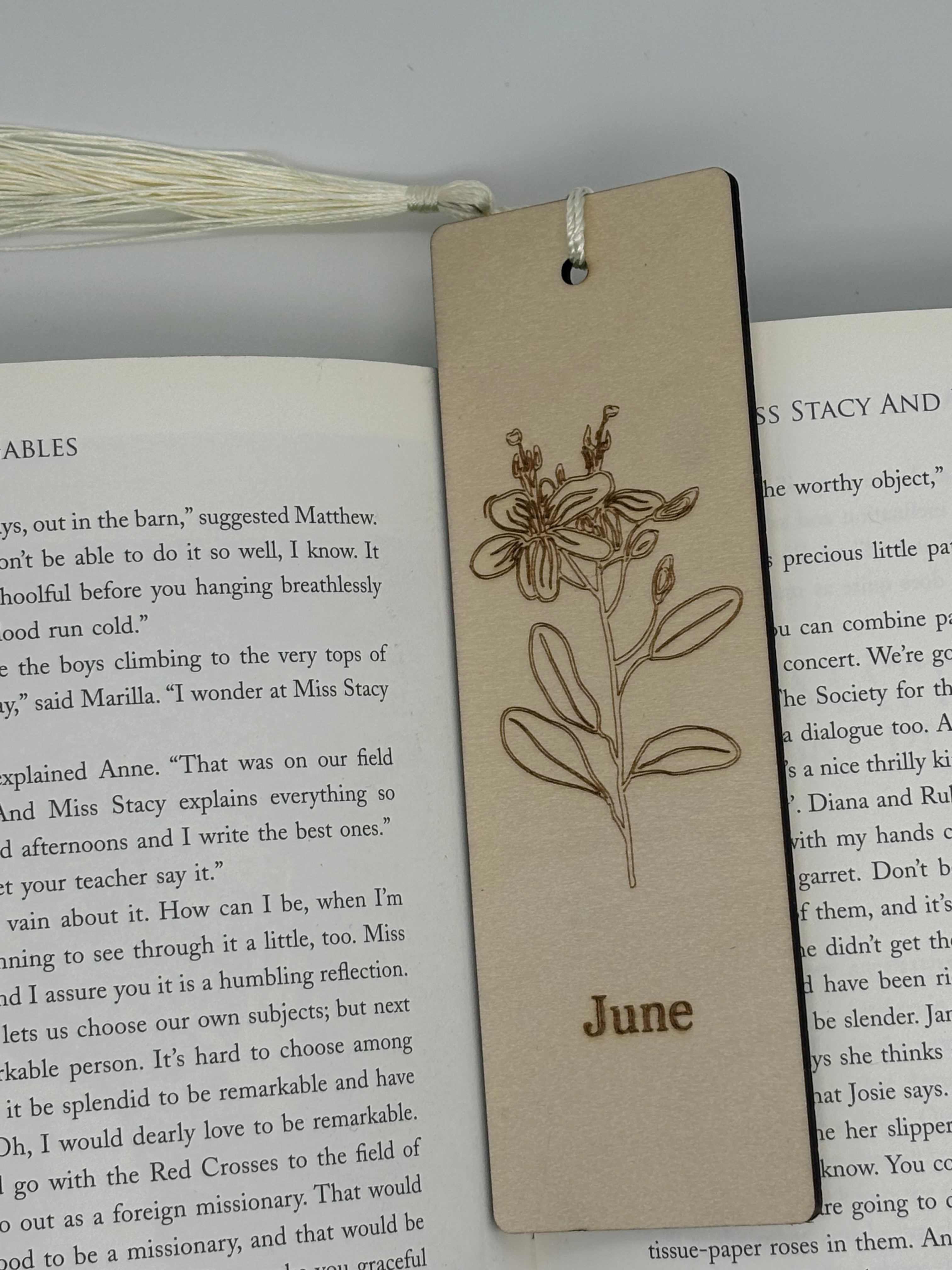 June Birth Flower Bookmark