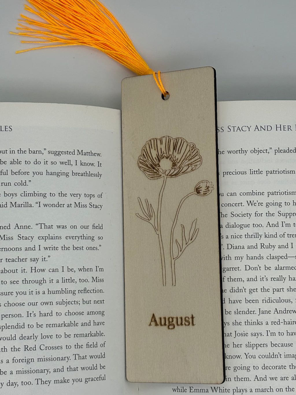 August Birth Flower Bookmark