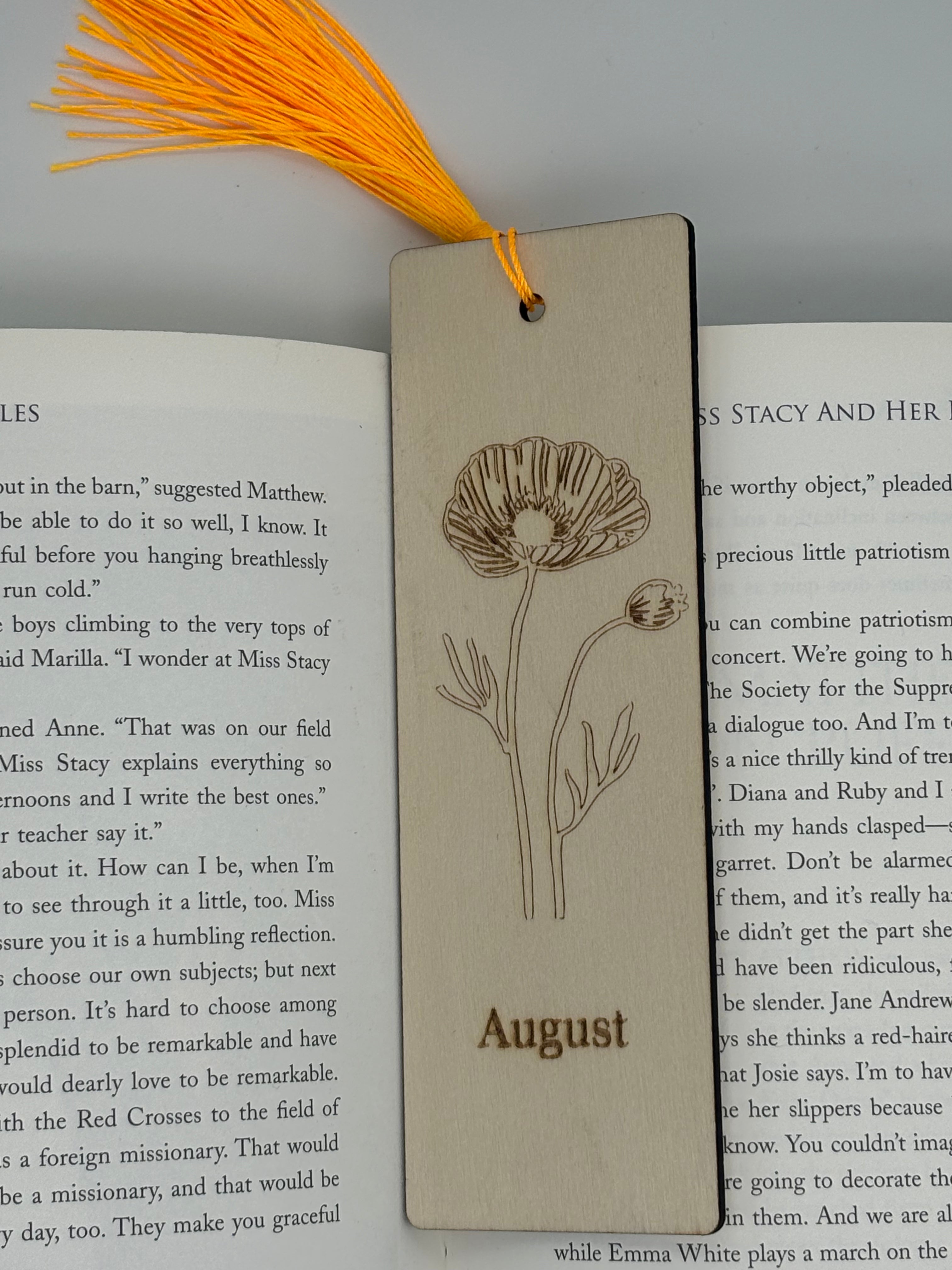 August Birth Flower Bookmark