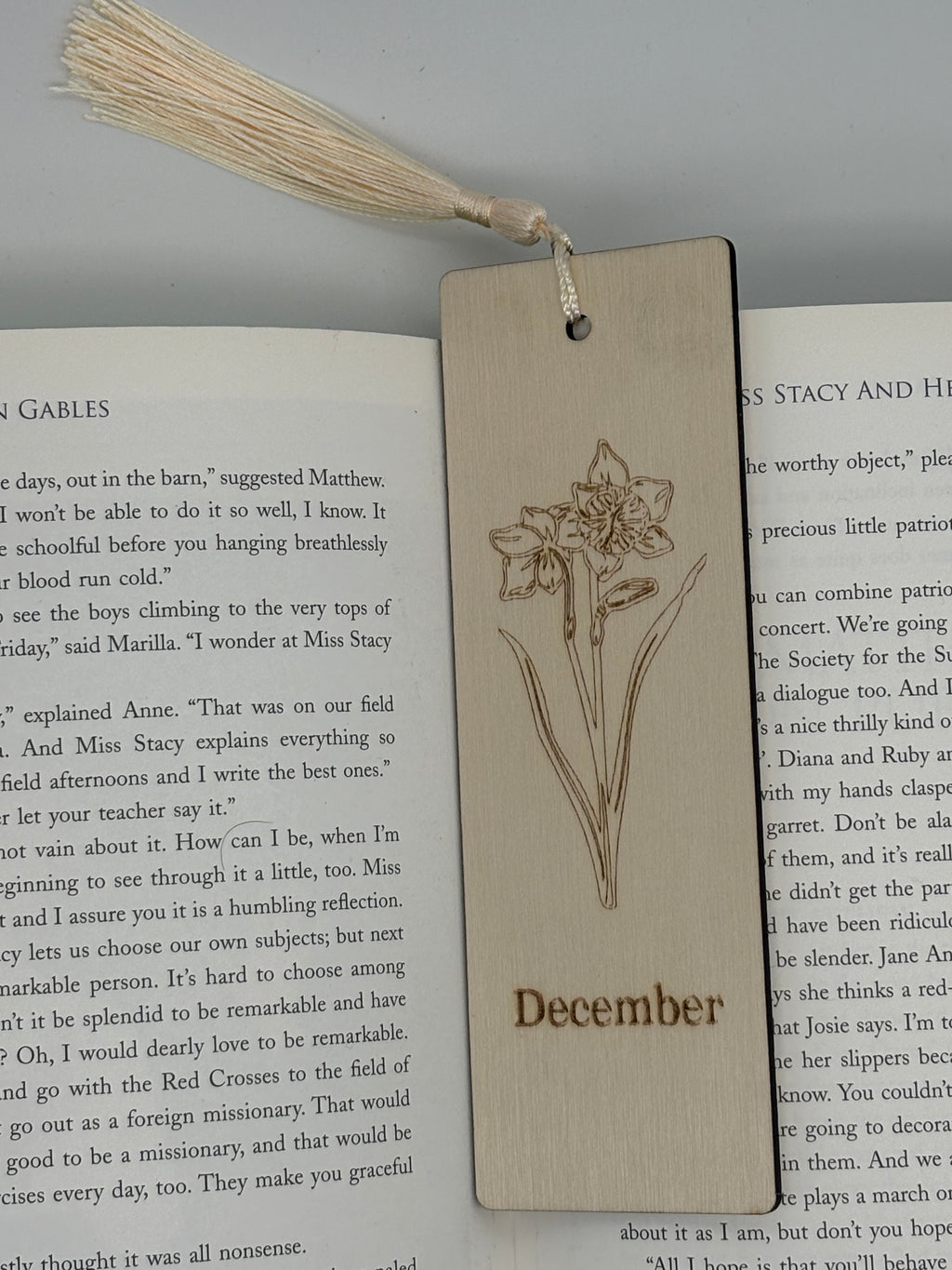 December Birth Flower Bookmark