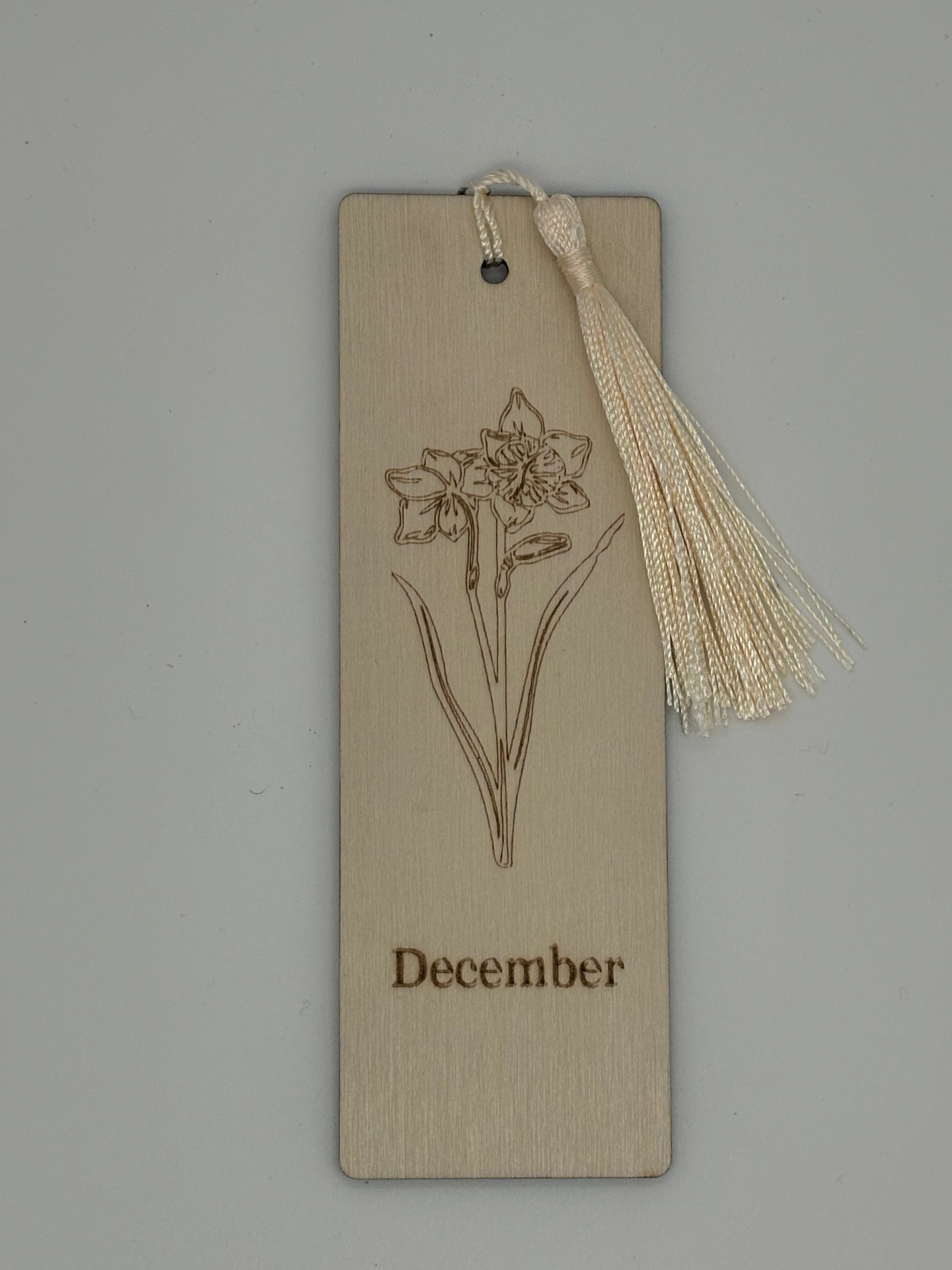 December Birth Flower Bookmark