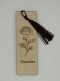 November Birth Flower Bookmark