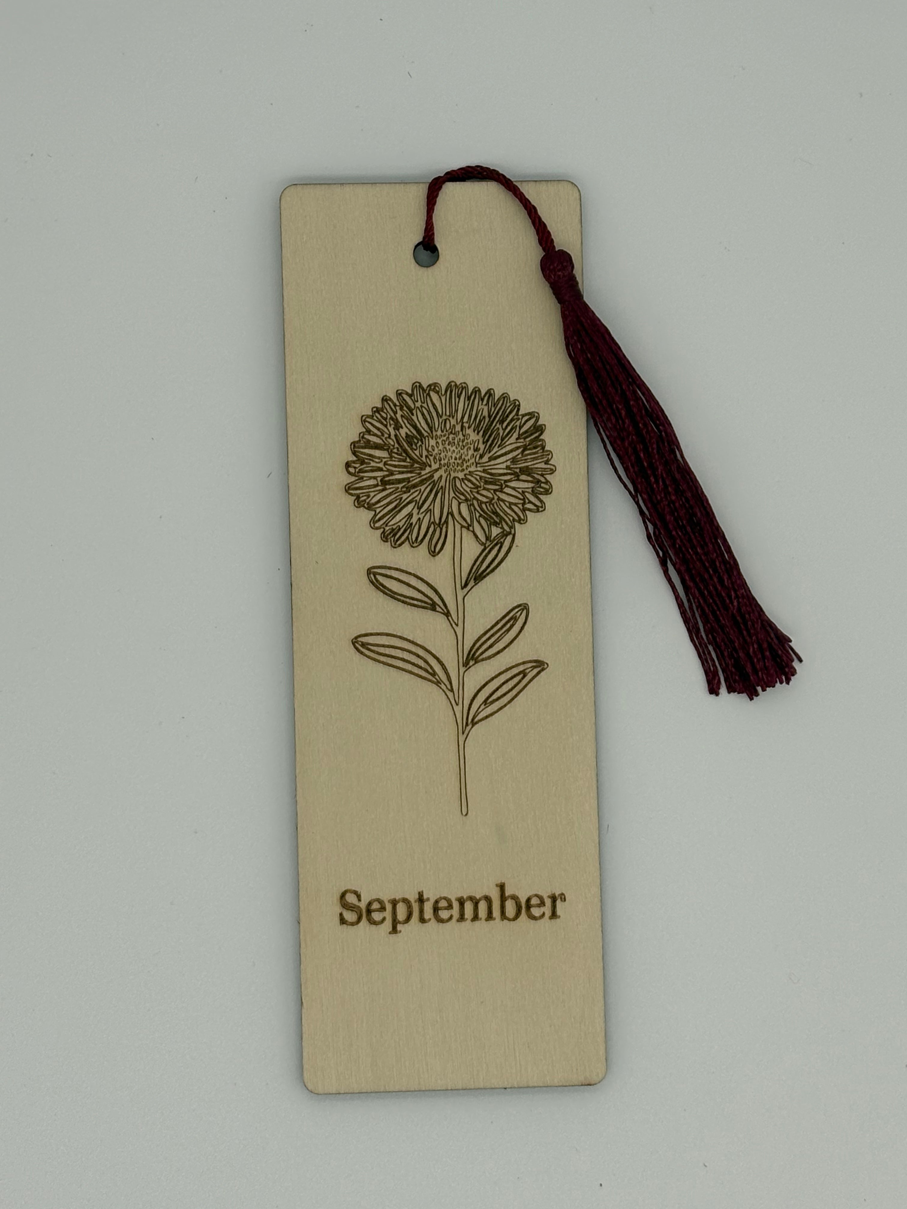September Birth Flower Bookmark